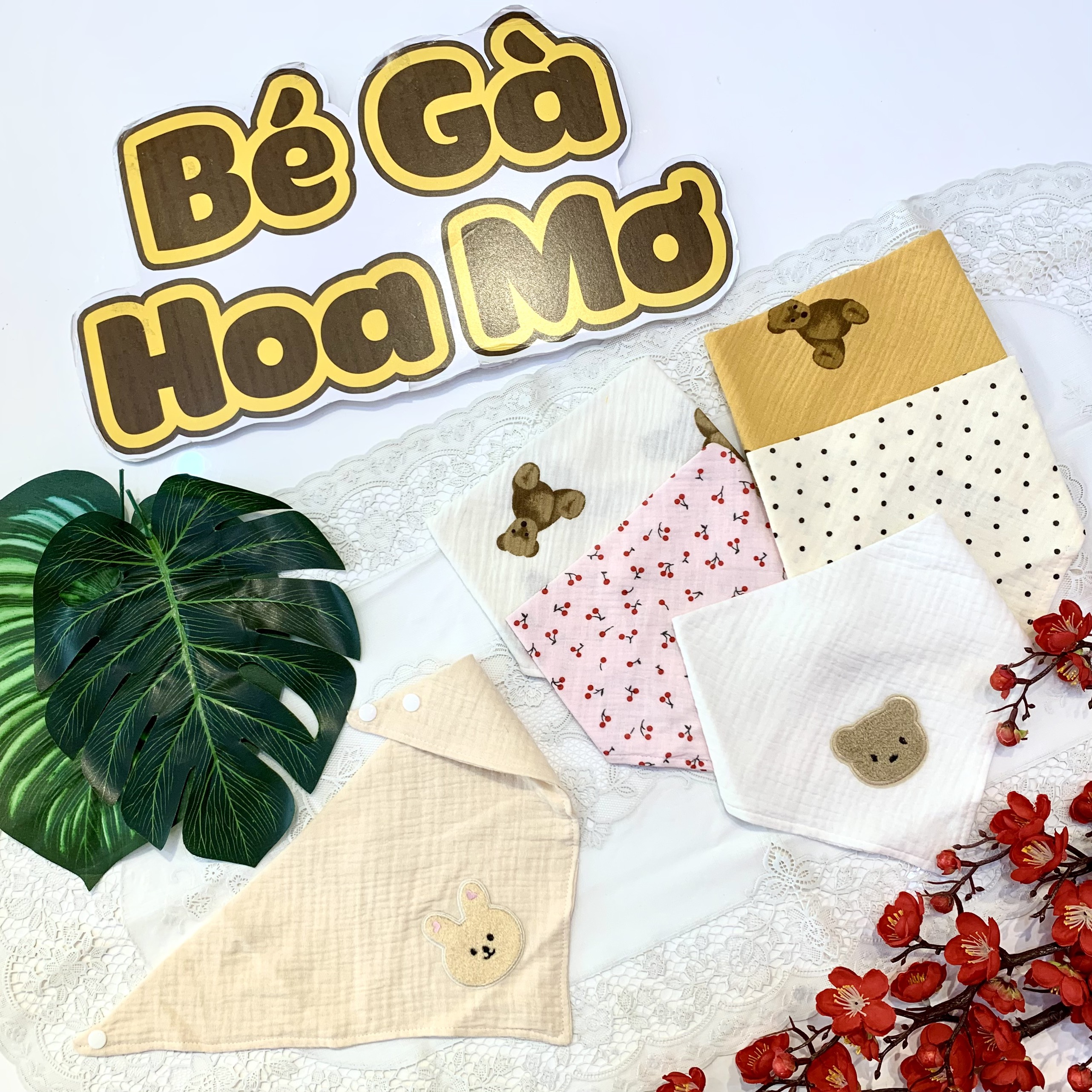 Khăn xô sữa tam giác 