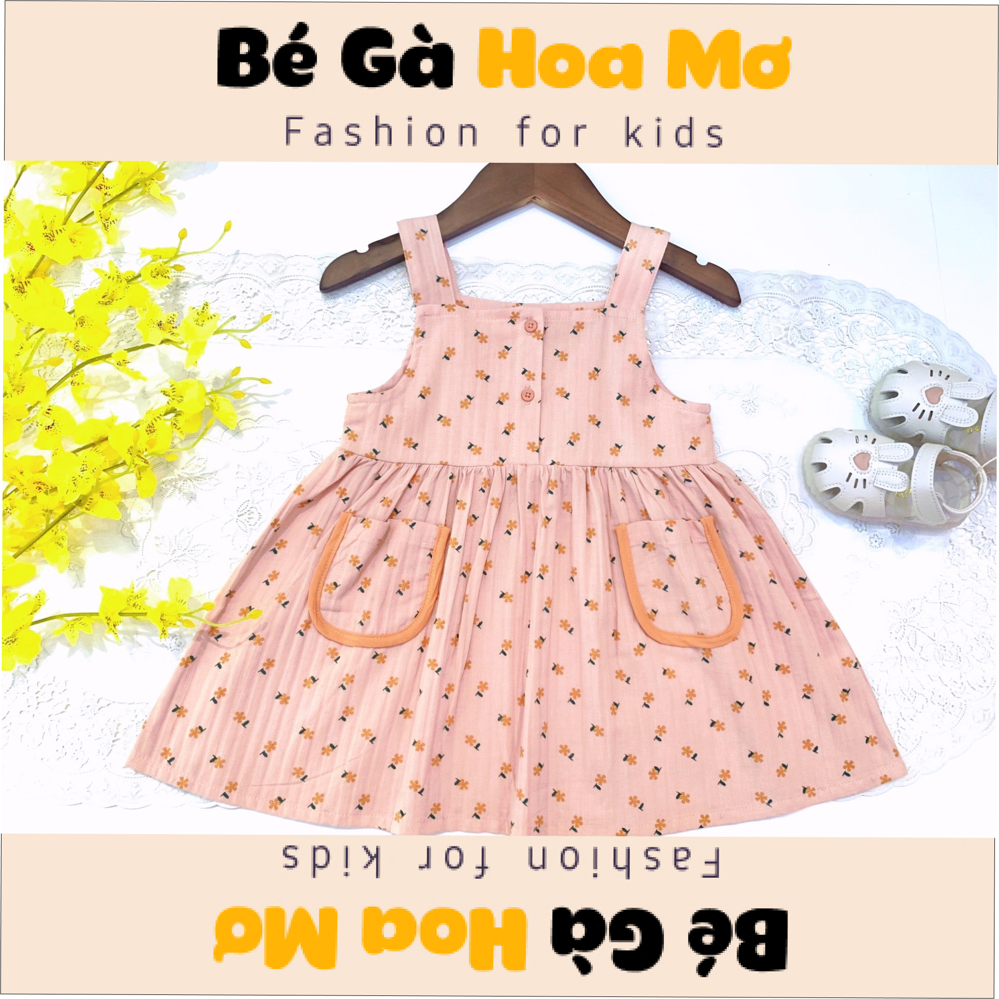 Váy hoa GUON Khánh Linh vải cotton - Guon Việt Nam