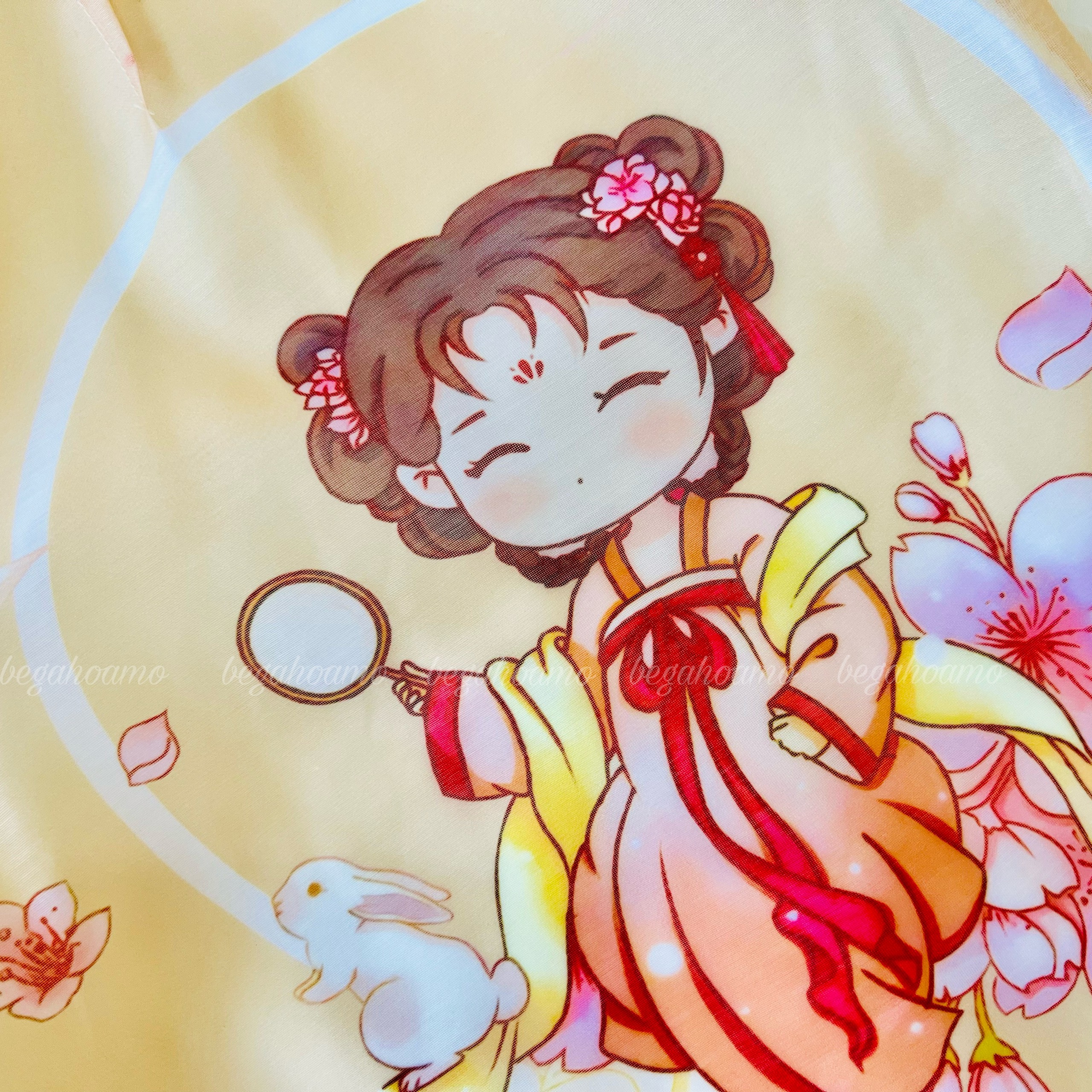 Set áo dài bé gái + chân váy (vàng)