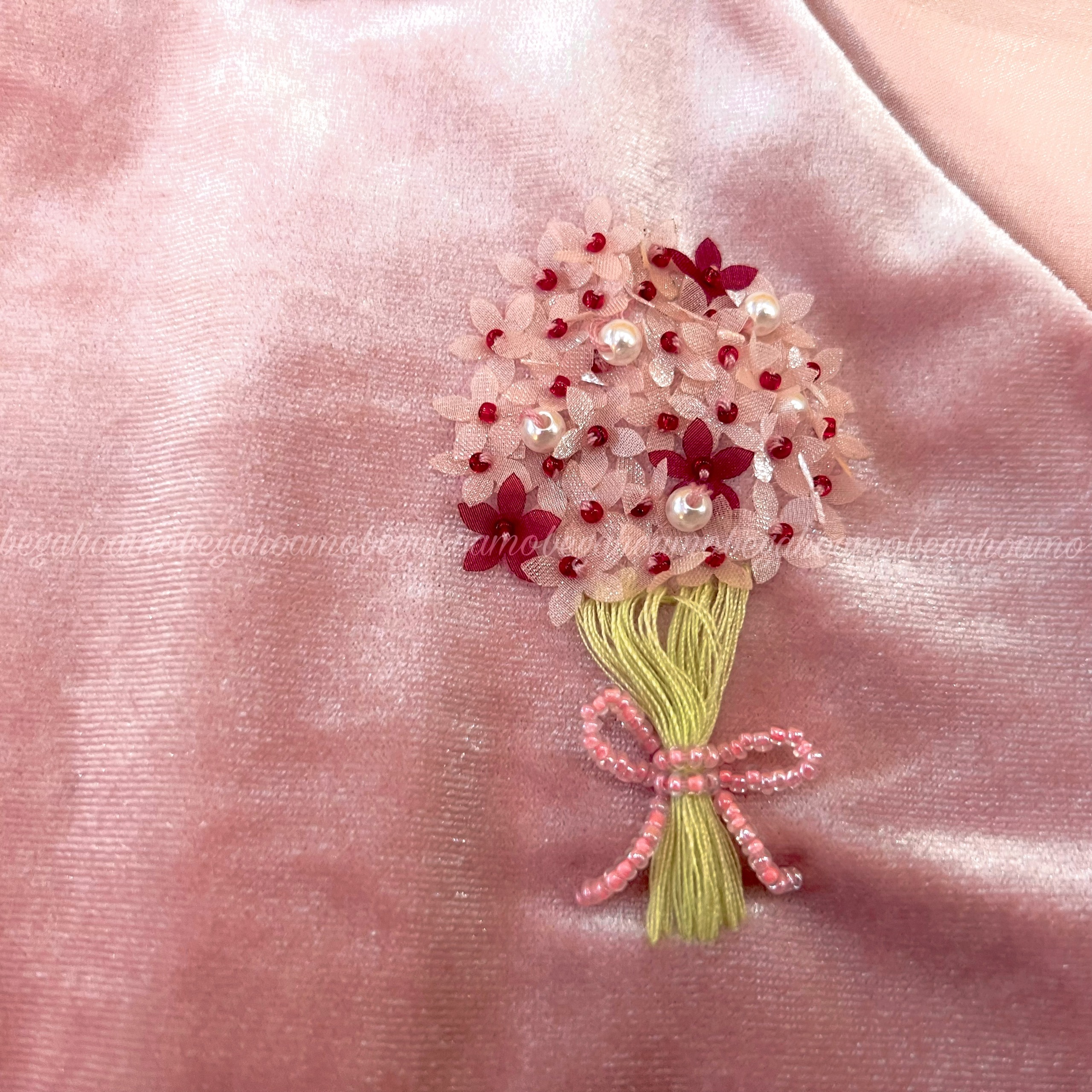 Áo dài nhung 4ct bồ công anh