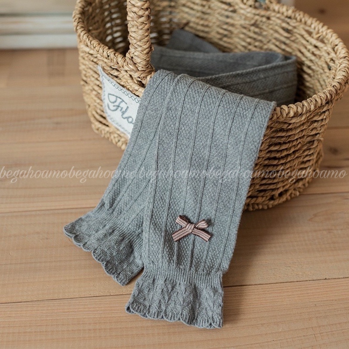 Quần tất len không bàn đính nơ 23