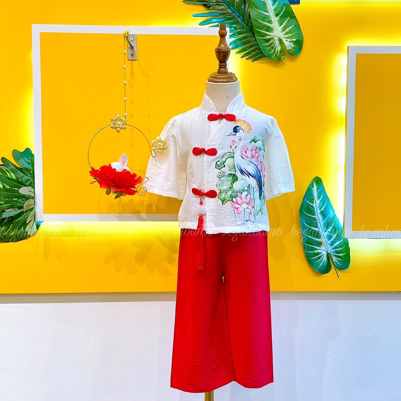 Bộ lụa bé gái cổ Trung Hoa