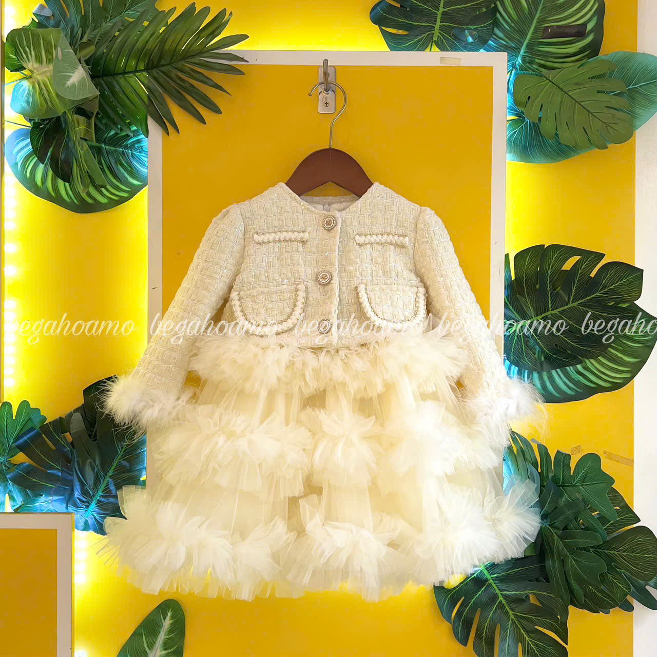 Set váy 2ct dạ tweed blink