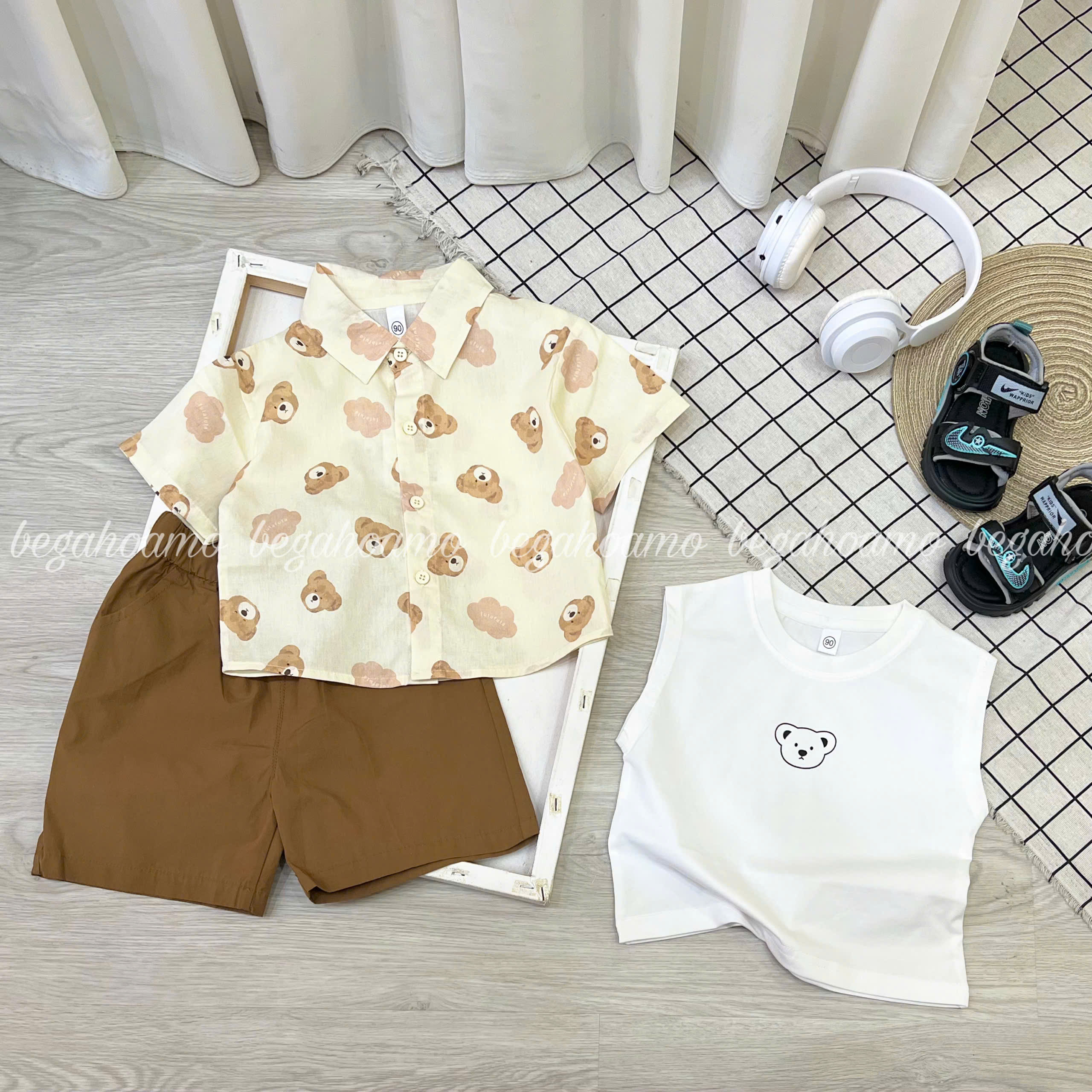 Set bộ 3ct gấu nâu