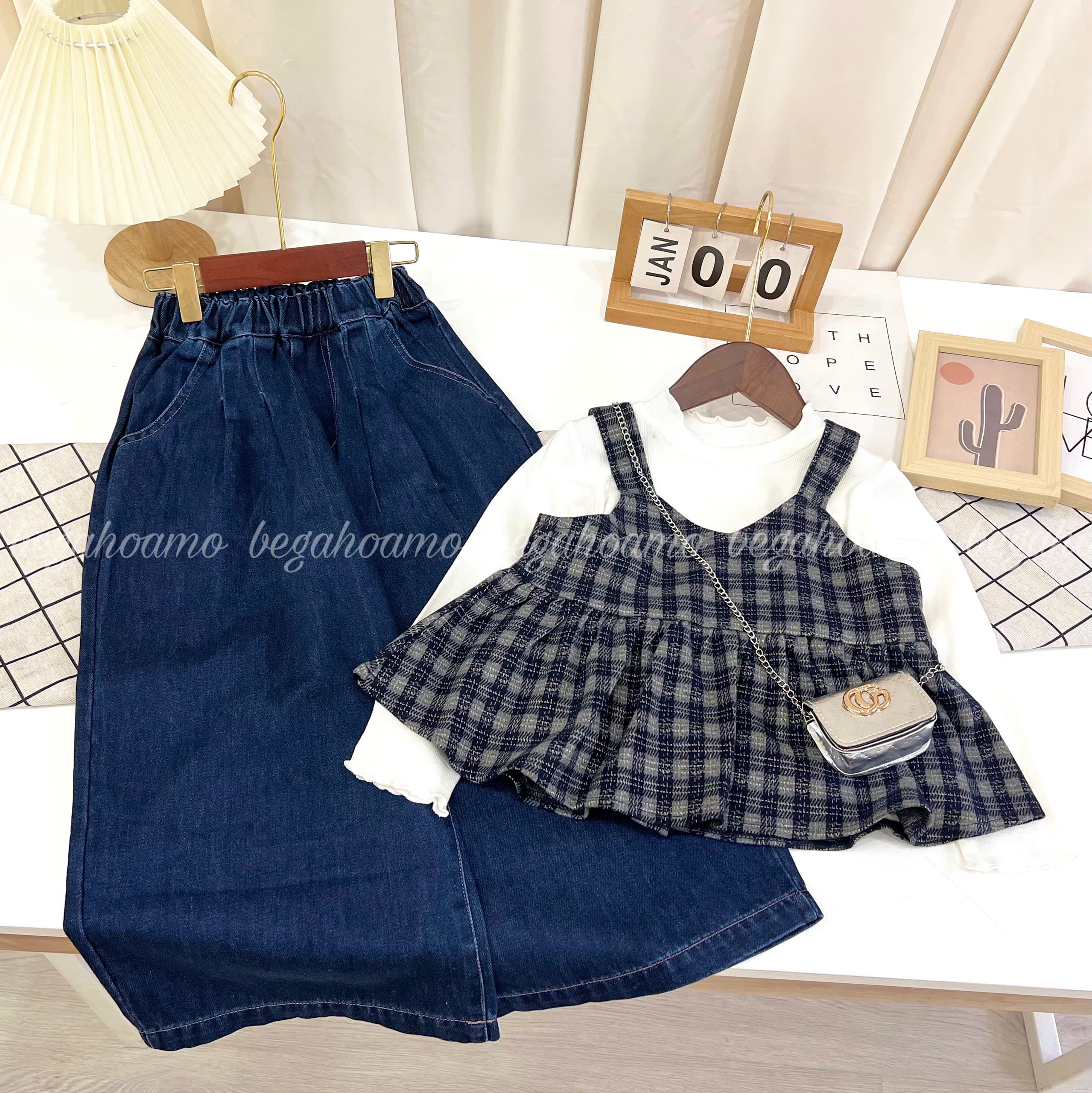 Set bộ 4ct bé gái kèm túi