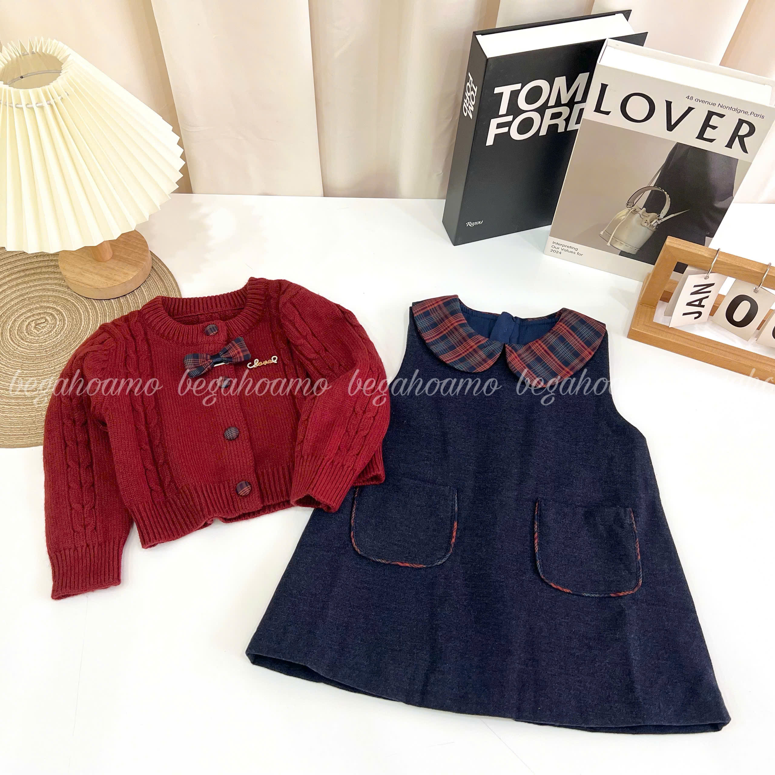 Set 3ct váy dạ Chanel kèm nơ