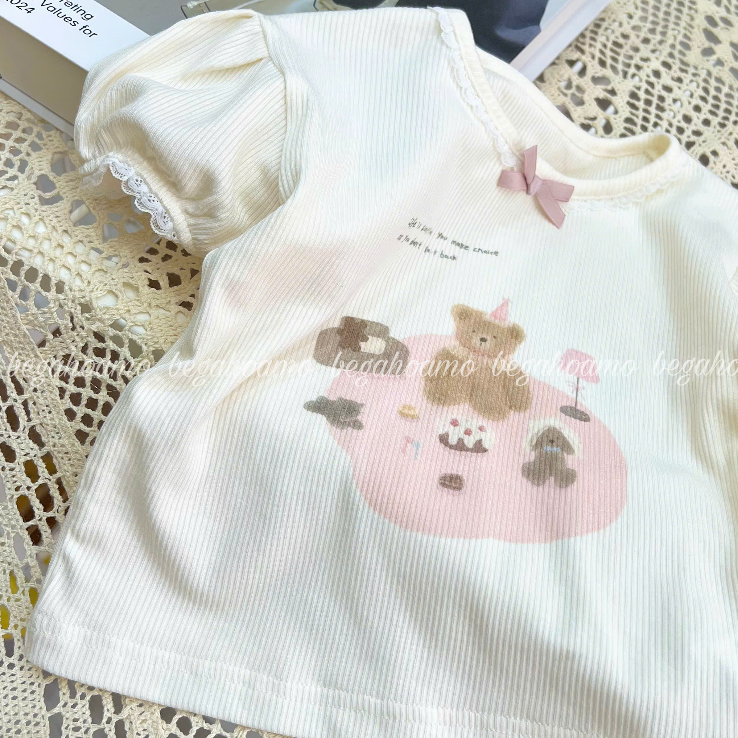 Set áo gấu + quần bí 